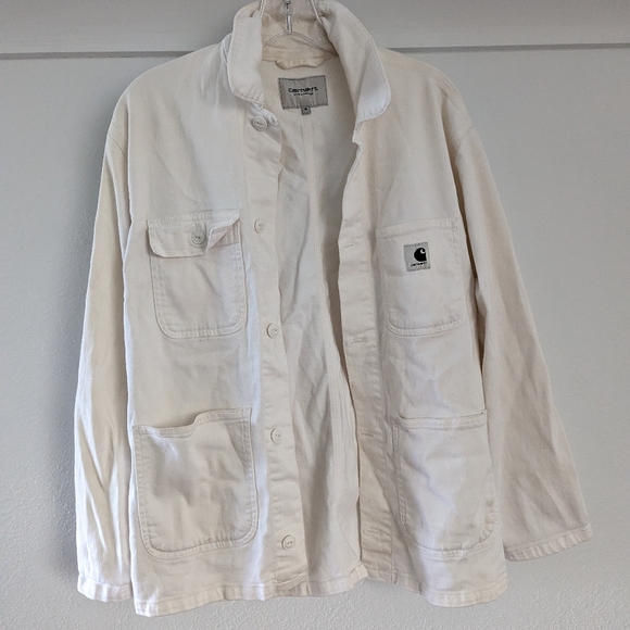 Carhartt WIP Michigan Chore Coat White Women's M Medium - Picture 2 of 6